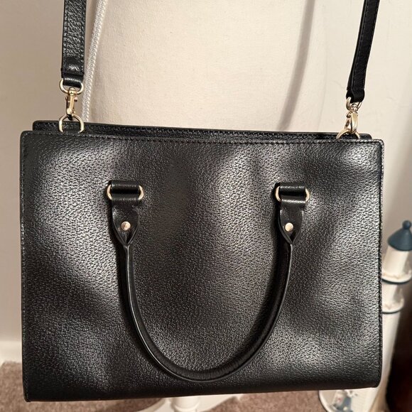 KATE SPADE ♠️ DURHAM WELLESLEY Black Leather Crossbody Tote #WKRU2486 - Picture 2 of 7